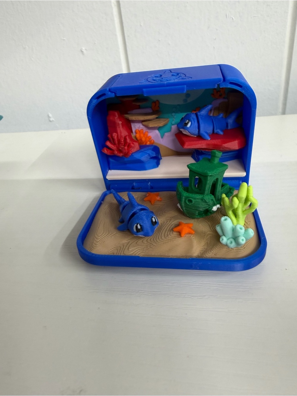 Blue Underwater Playset Kids Toy with Sea Creatures